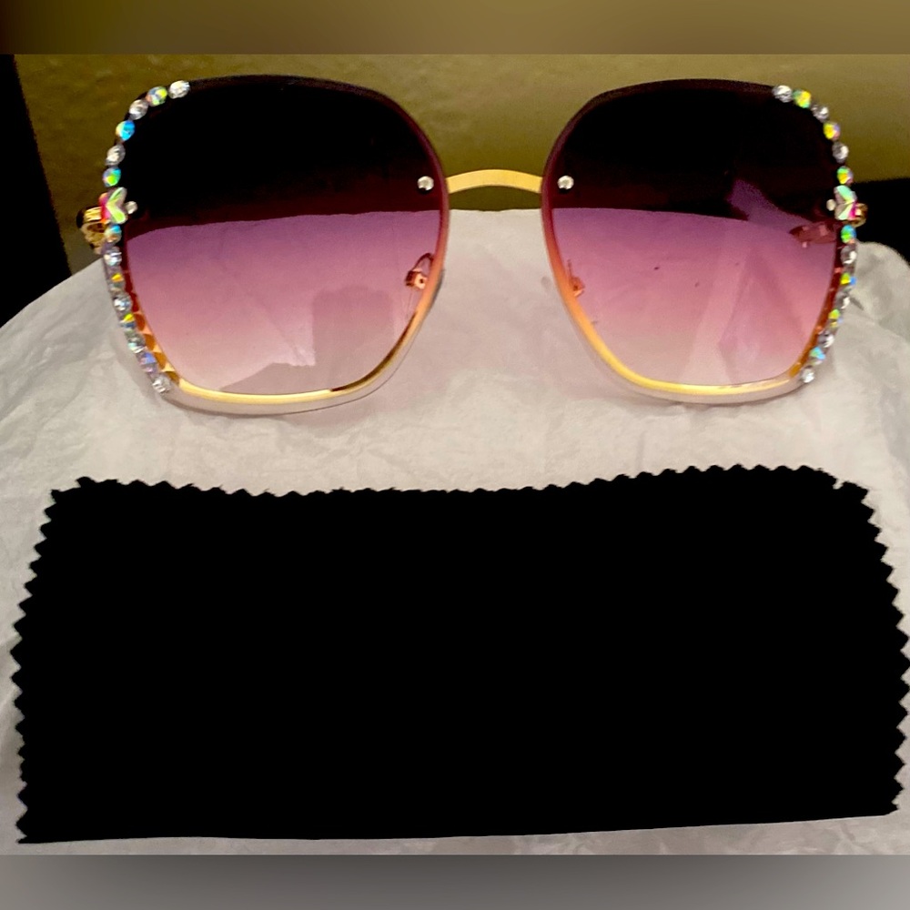 Cat Eye Rhinestone Sunglasses